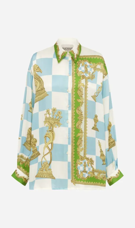 ALEMAIS | Checkmate Silk Shirt - Print sold by Sister & Co