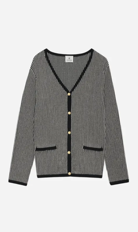 Anine Bing | Dave Cardigan - Black & White made by Anine Bing