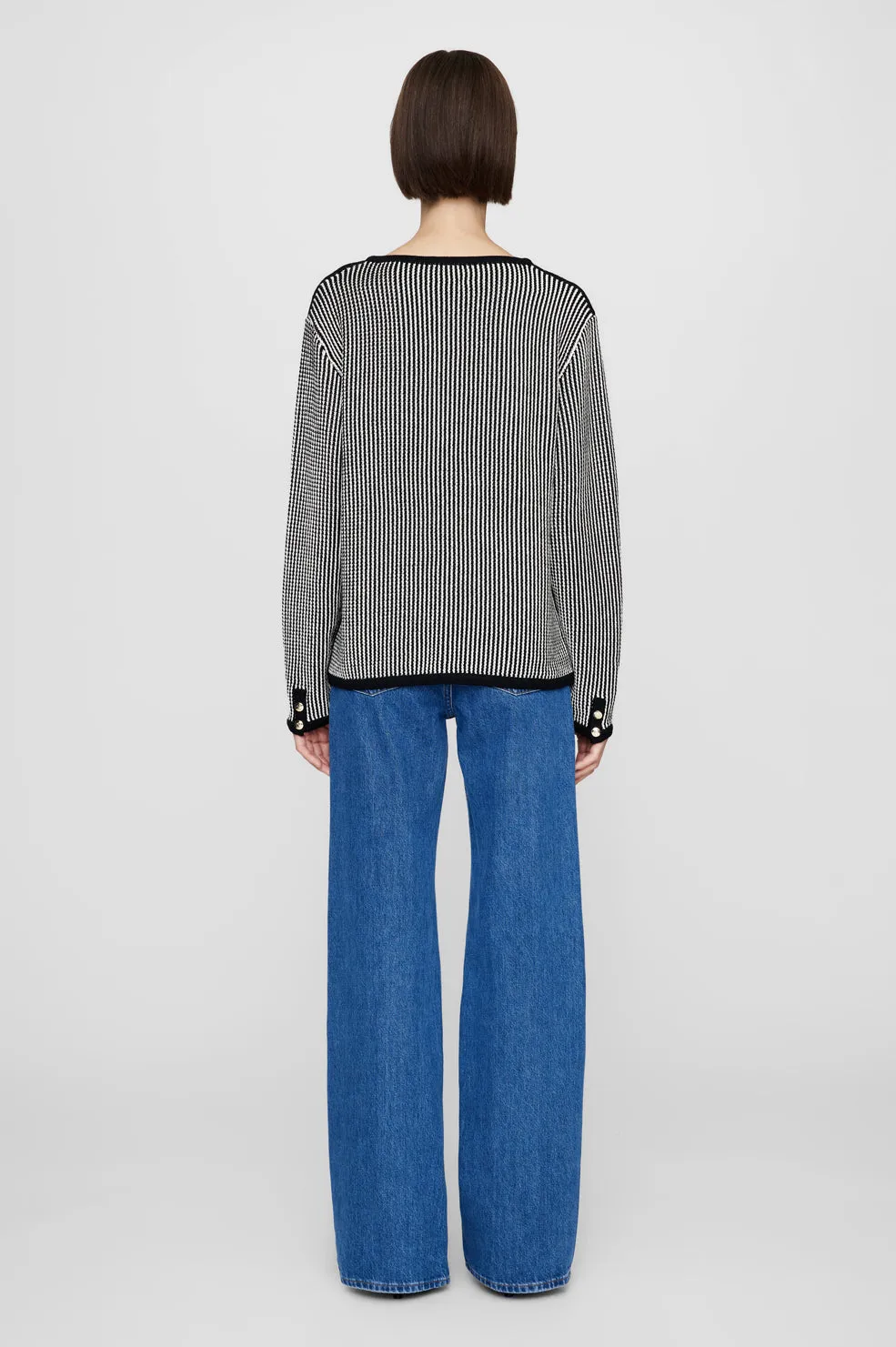 Anine Bing | Dave Cardigan - Black & White sold by Sister & Co product image thumbnail 4