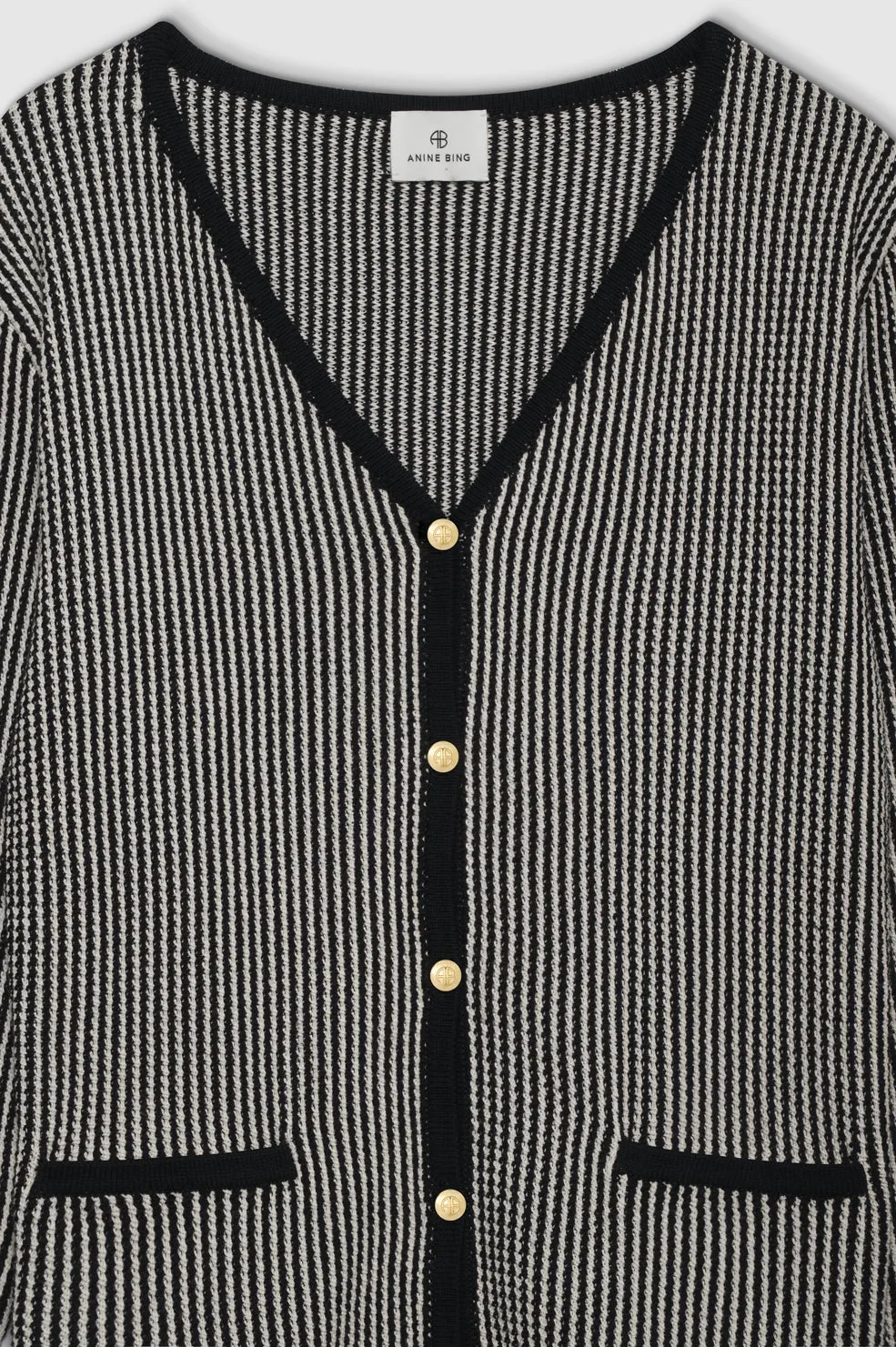 Anine Bing | Dave Cardigan - Black & White sold by Sister & Co product image thumbnail 3