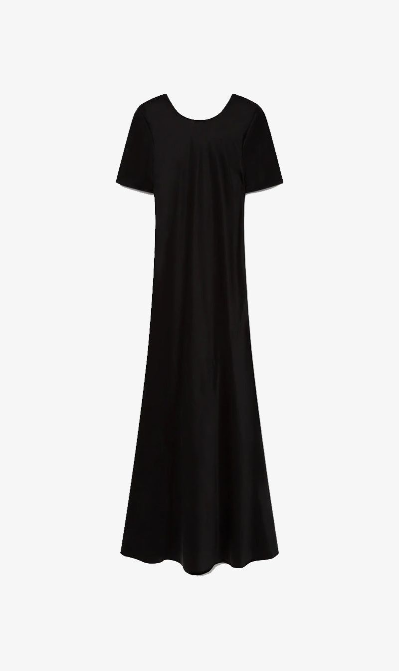 Silk Laundry | Short Sleeve Bias Dress - Black sold by Sister & Co