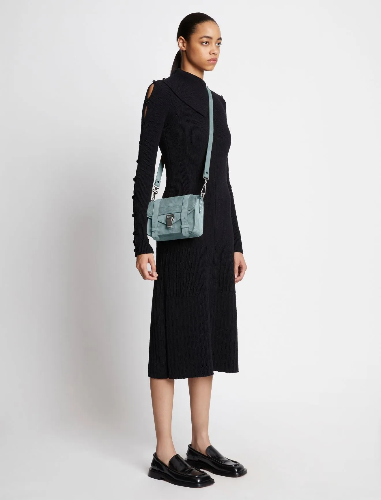 Proenza Schouler | Suede PS1 Mini Crossbody - Faded Turquoise sold by Sister & Co product image thumbnail 2