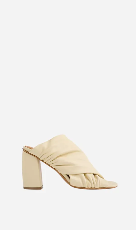 Forte Forte | Nappa Leather Heeled Sandals - Ivory sold by Sister & Co