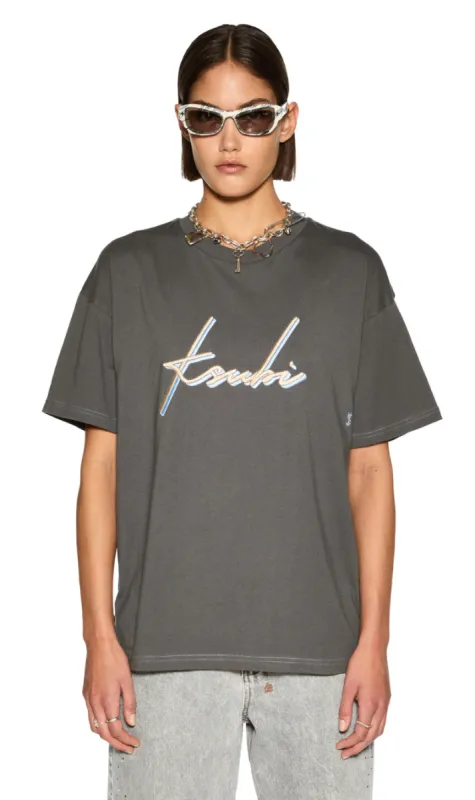 Ksubi | Moniker Oh G Tee - Charcoal sold by Sister & Co