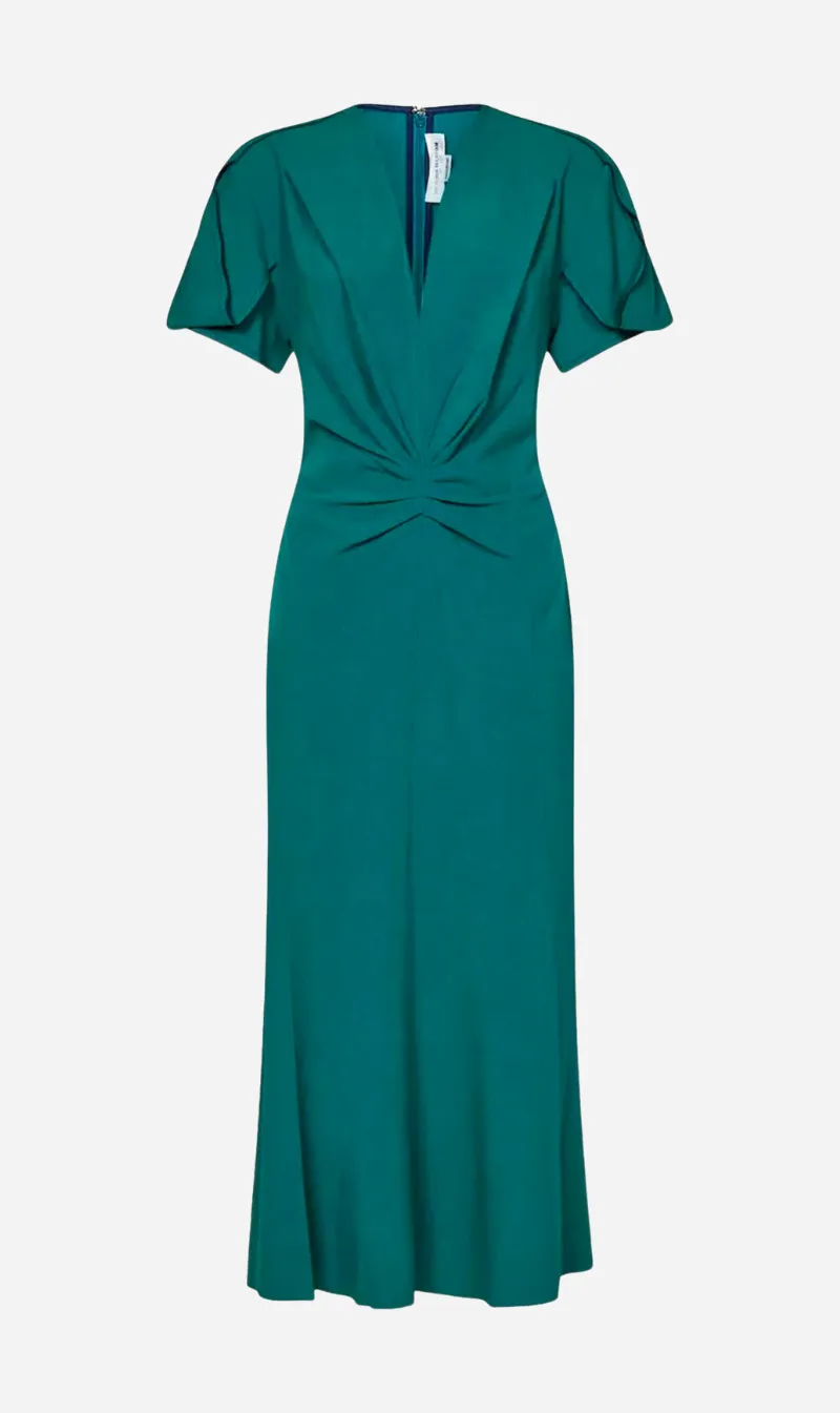 国内発| VICTORIA BECKHAM ウール混クレープ ミディドレス 国内発| VICTORIA BECKHAM ウール混クレープ ミディドレス
