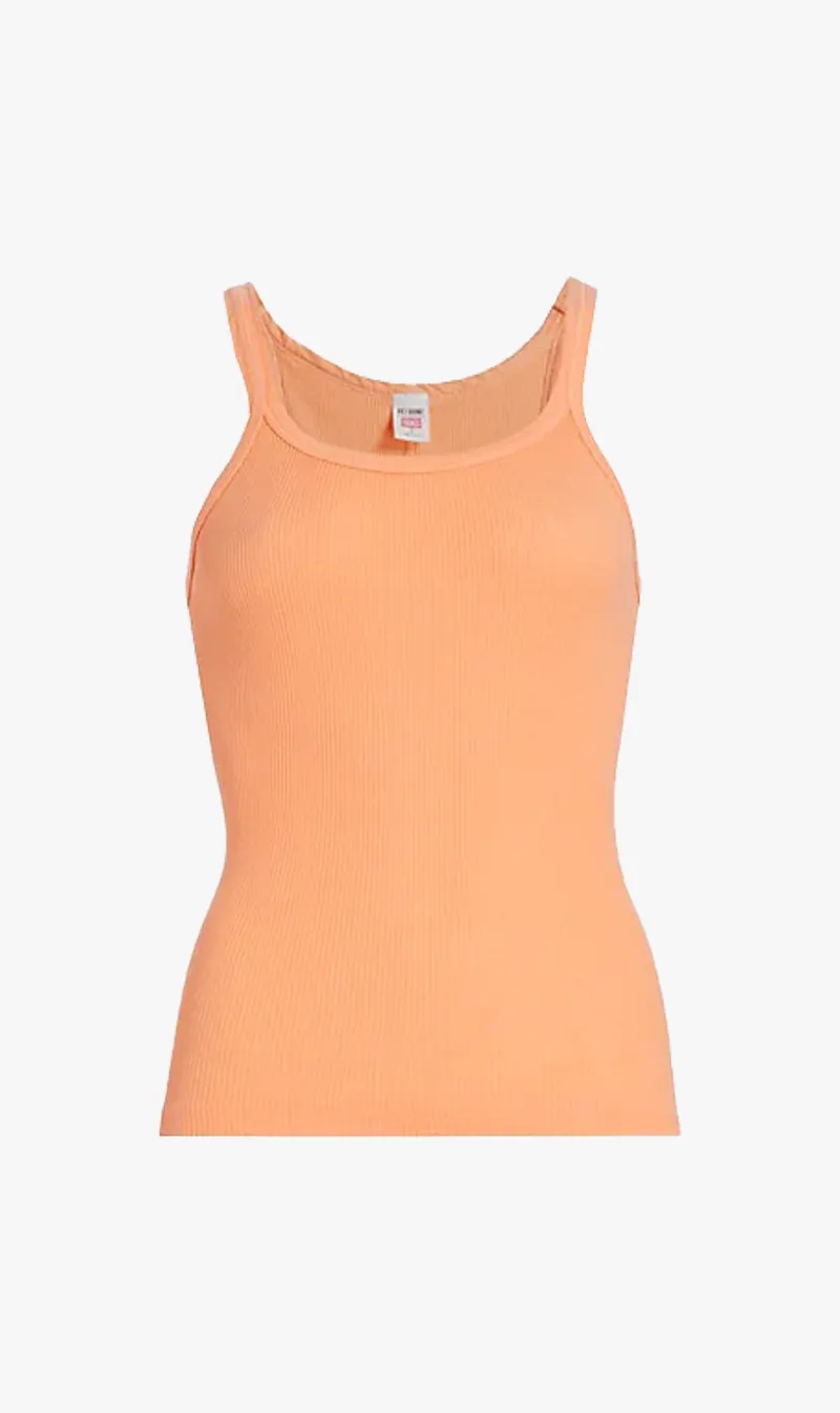 RE/DONE | Ribbed Tank - Apricot sold by Sister & Co