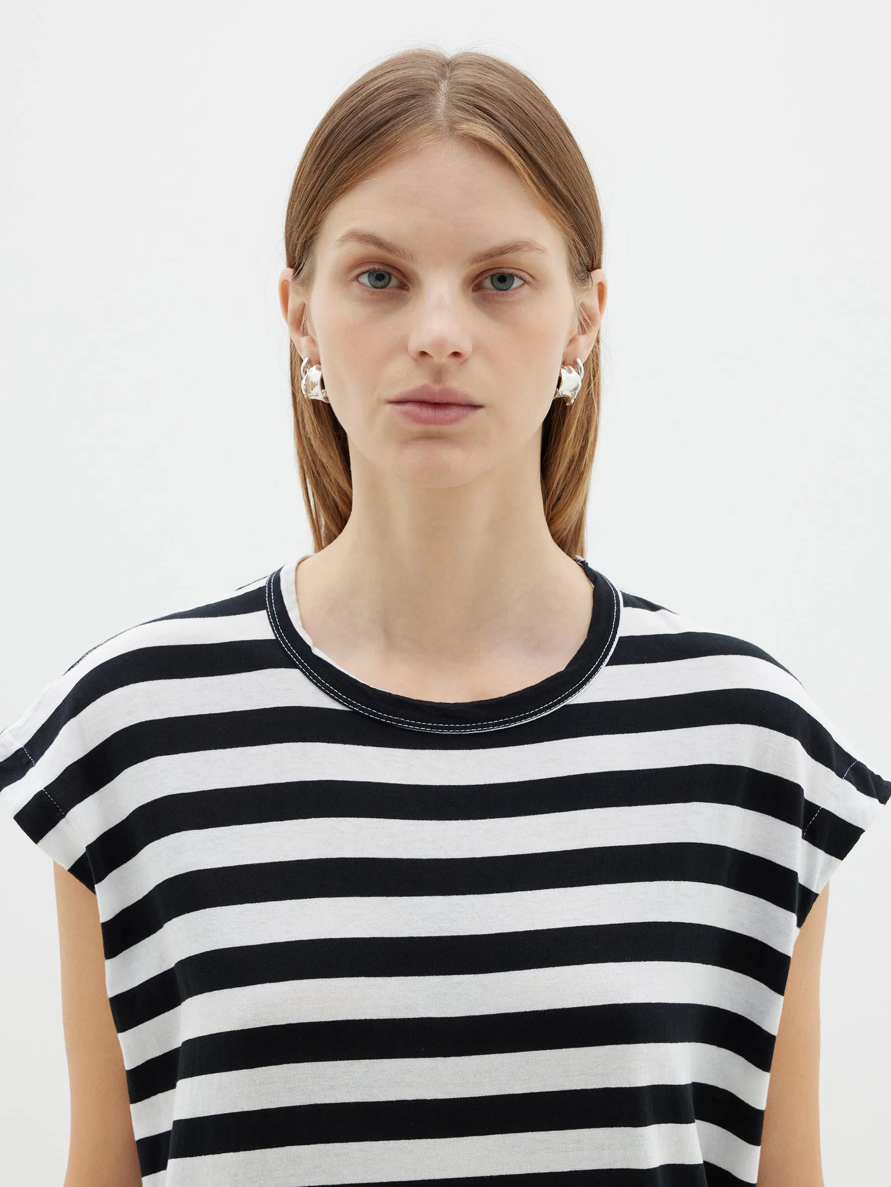 Bassike | Stripe Split Tank Dress - Black/Undyed sold by Sister & Co product image thumbnail 5