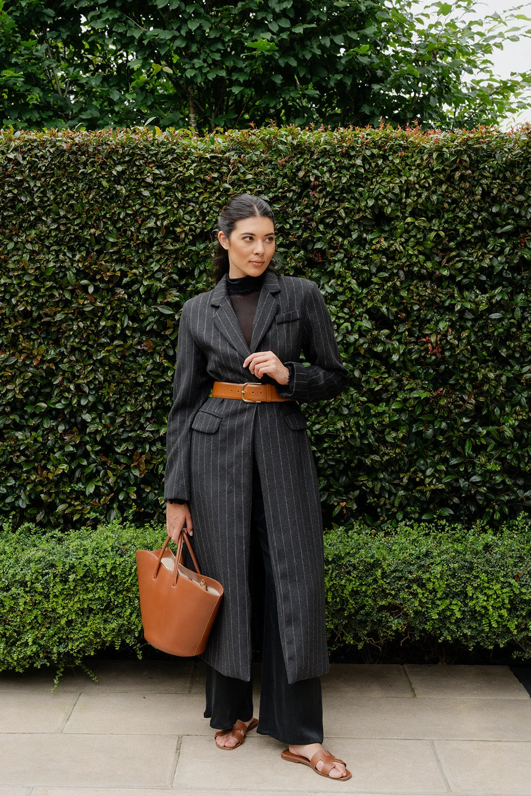 Caitlin Crisp | Vice Coat - Charcoal Stripe sold by Sister & Co product image thumbnail 2