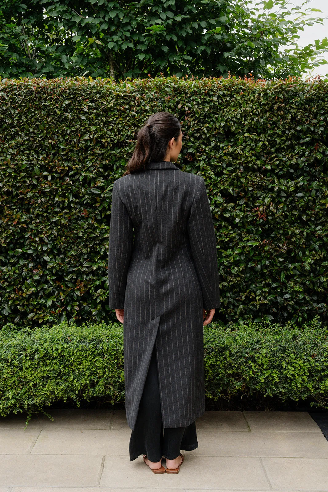 Caitlin Crisp | Vice Coat - Charcoal Stripe sold by Sister & Co product image thumbnail 3