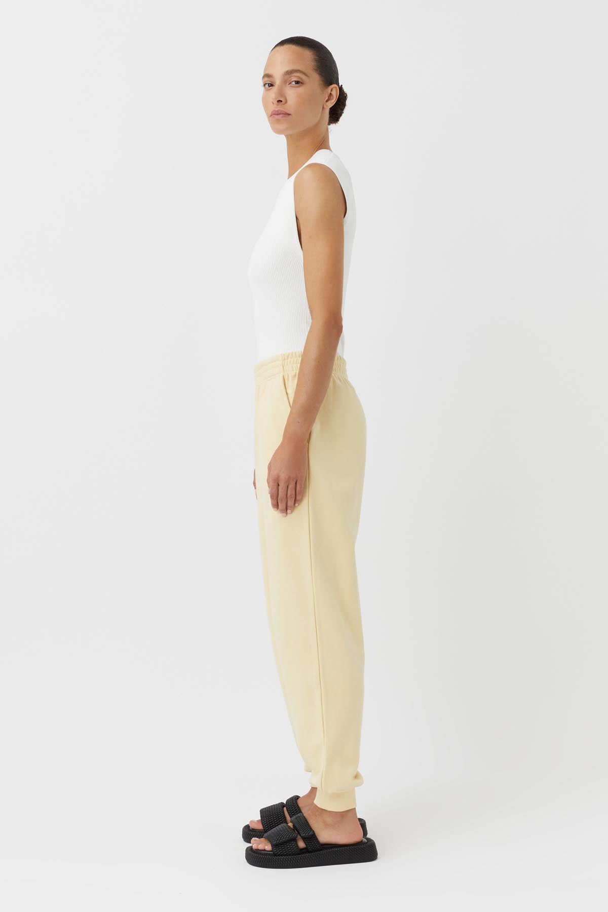 Camilla And Marc | Embroidered Monogram Track Pant - Flax sold by Sister & Co product image thumbnail 3
