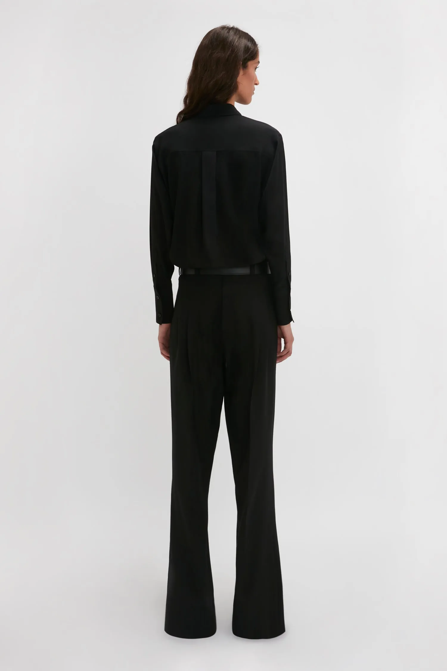 Victoria Beckham | Contrast Bib Shirt - Black sold by Sister & Co product image thumbnail 4