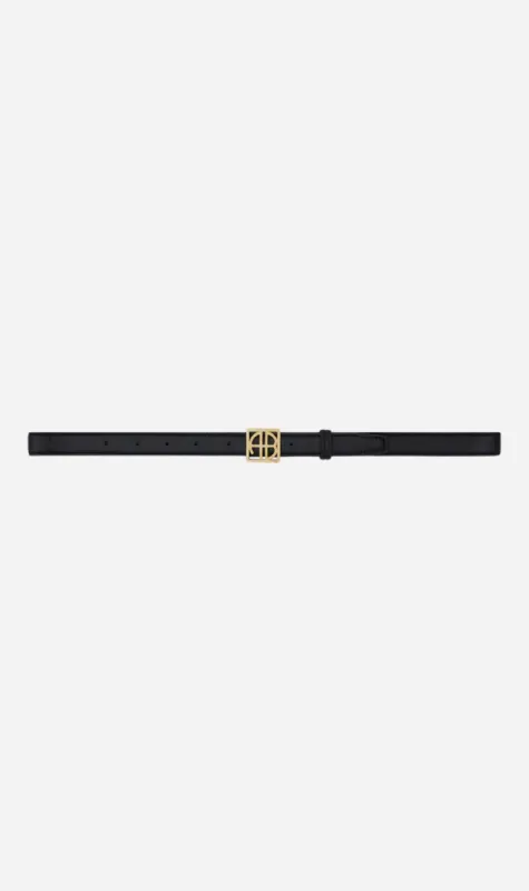 Anine Bing | Monogram Belt - Black Embossed sold by Sister & Co