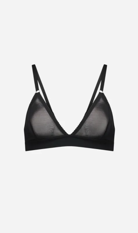 Dear Dylan | Recycled Mesh Bralette - Noir sold by Sister & Co