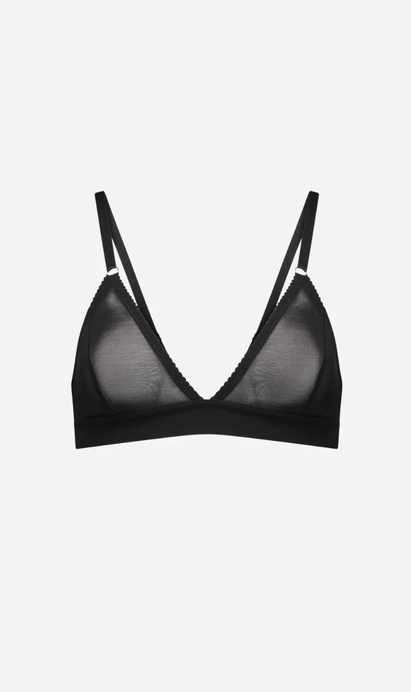 Dear Dylan | Recycled Mesh Bralette - Noir sold by Sister & Co