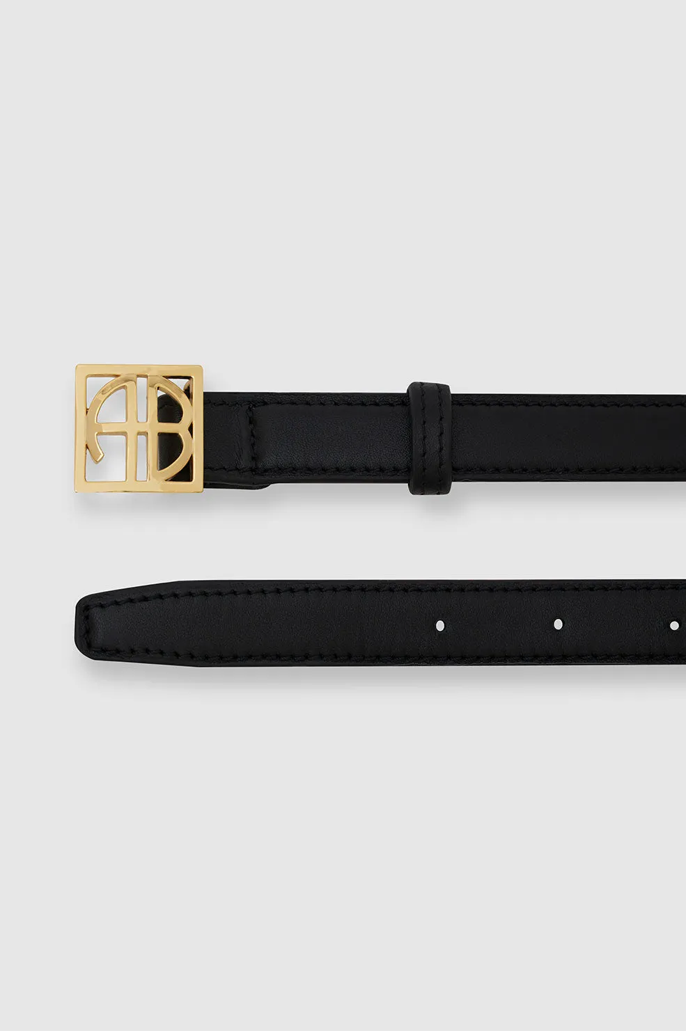 Anine Bing | Monogram Belt - Black Embossed sold by Sister & Co product image thumbnail 4