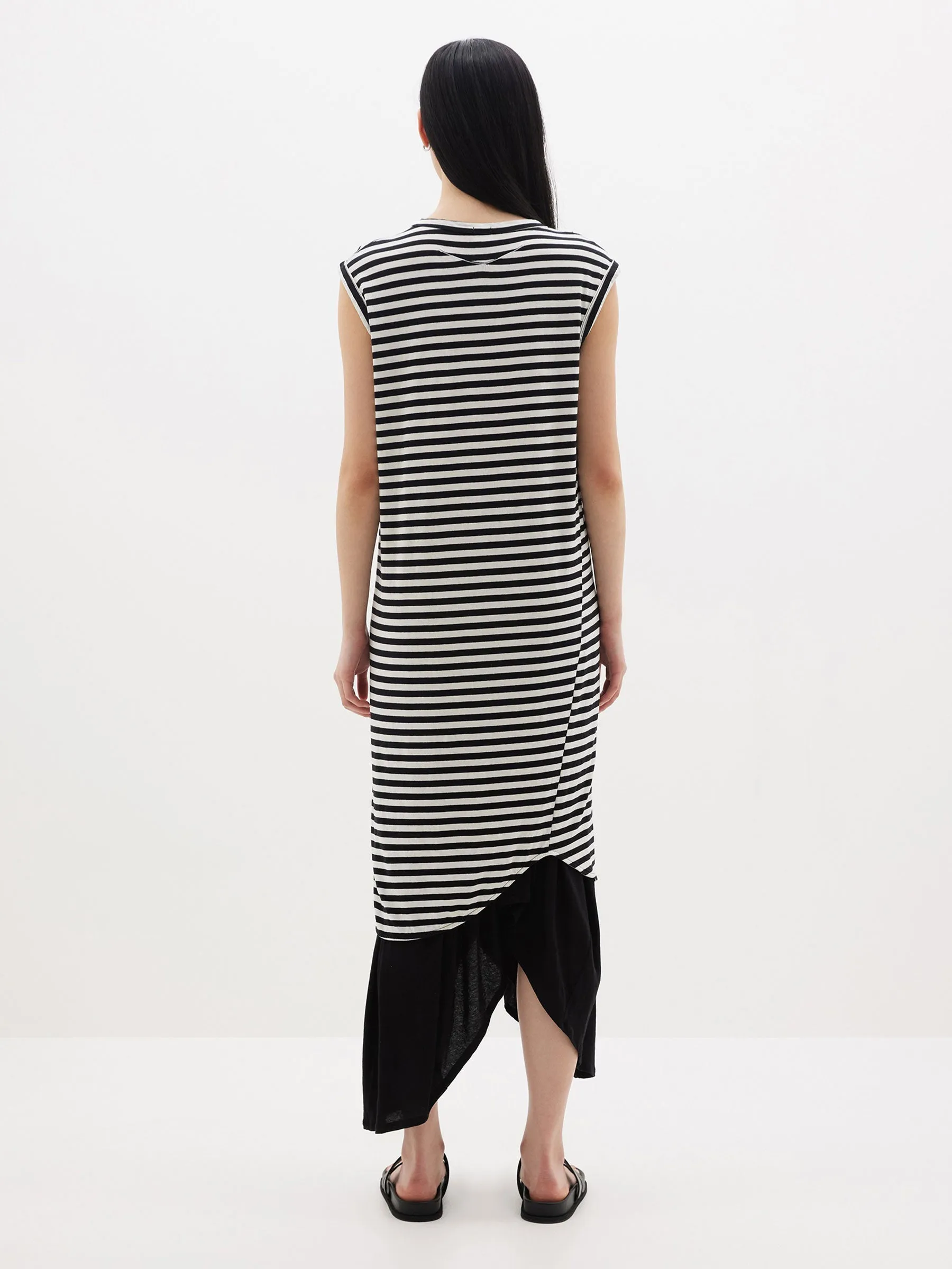 Bassike | Slim Muscle Tank Dress - Undyed/Black sold by Sister & Co product image thumbnail 5