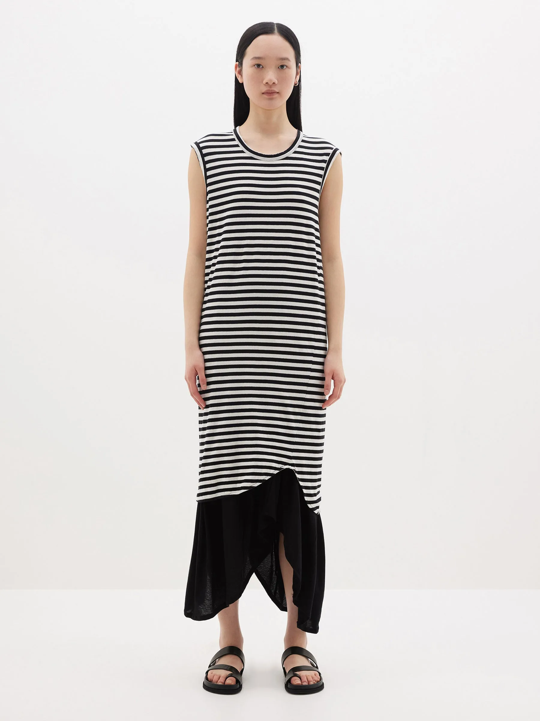 Bassike | Slim Muscle Tank Dress - Undyed/Black sold by Sister & Co product image thumbnail 2