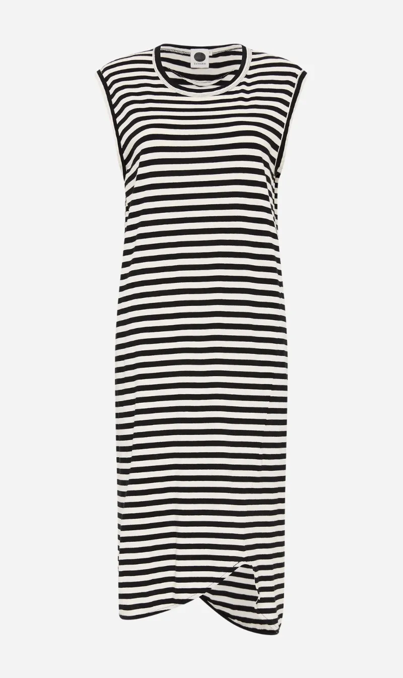 Bassike | Slim Muscle Tank Dress - Undyed/Black sold by Sister & Co