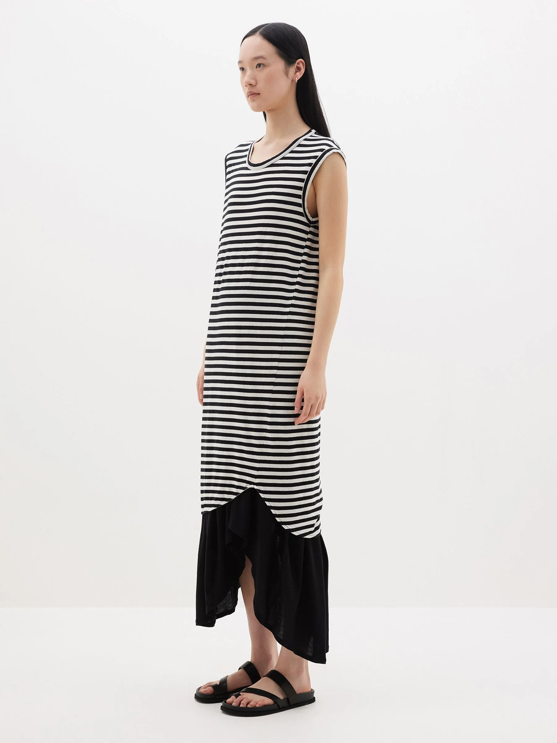 Bassike | Slim Muscle Tank Dress - Undyed/Black sold by Sister & Co product image thumbnail 3