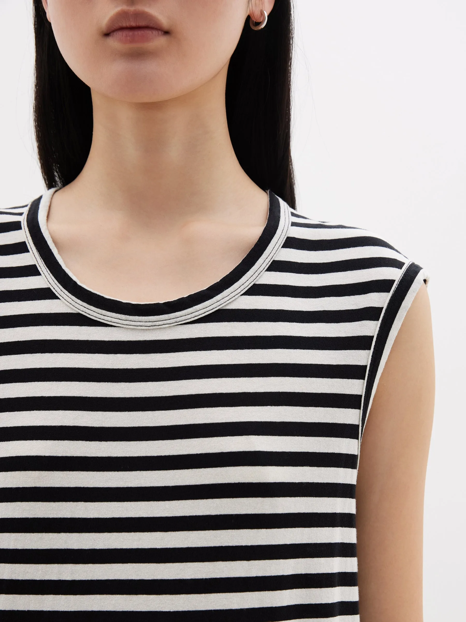 Bassike | Slim Muscle Tank Dress - Undyed/Black sold by Sister & Co product image thumbnail 4