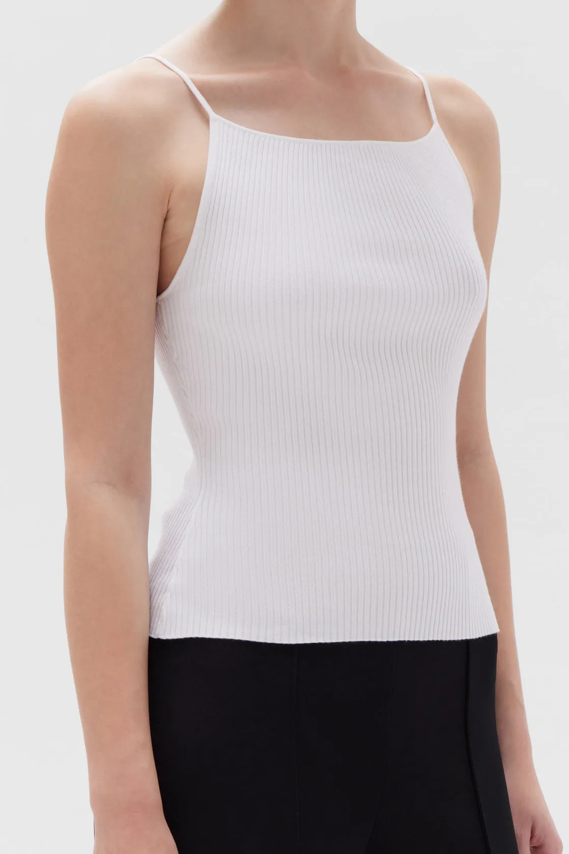 Assembly Label | Freya High Neck Knit Tank - White sold by Sister & Co product image thumbnail 3