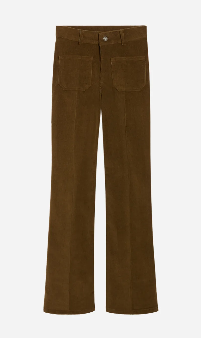 Vanessa Bruno | Dompay Flare Pant - Kahki sold by Sister & Co