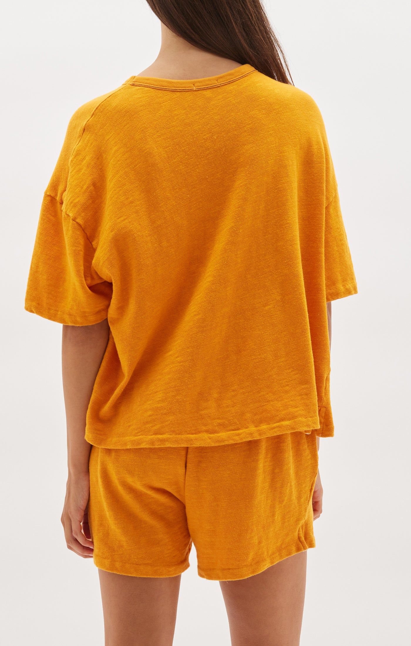 Bassike | Slouch Rib Htg T.shirt - Tangerine sold by Sister & Co product image thumbnail 3