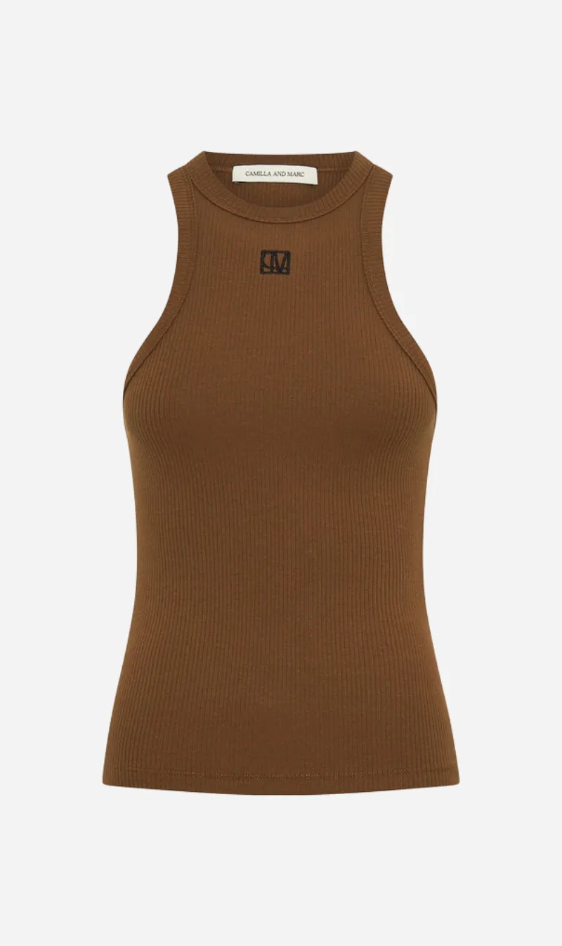 Camilla And Marc | Nora Rib Top - Soft Toffee Brown sold by Sister & Co