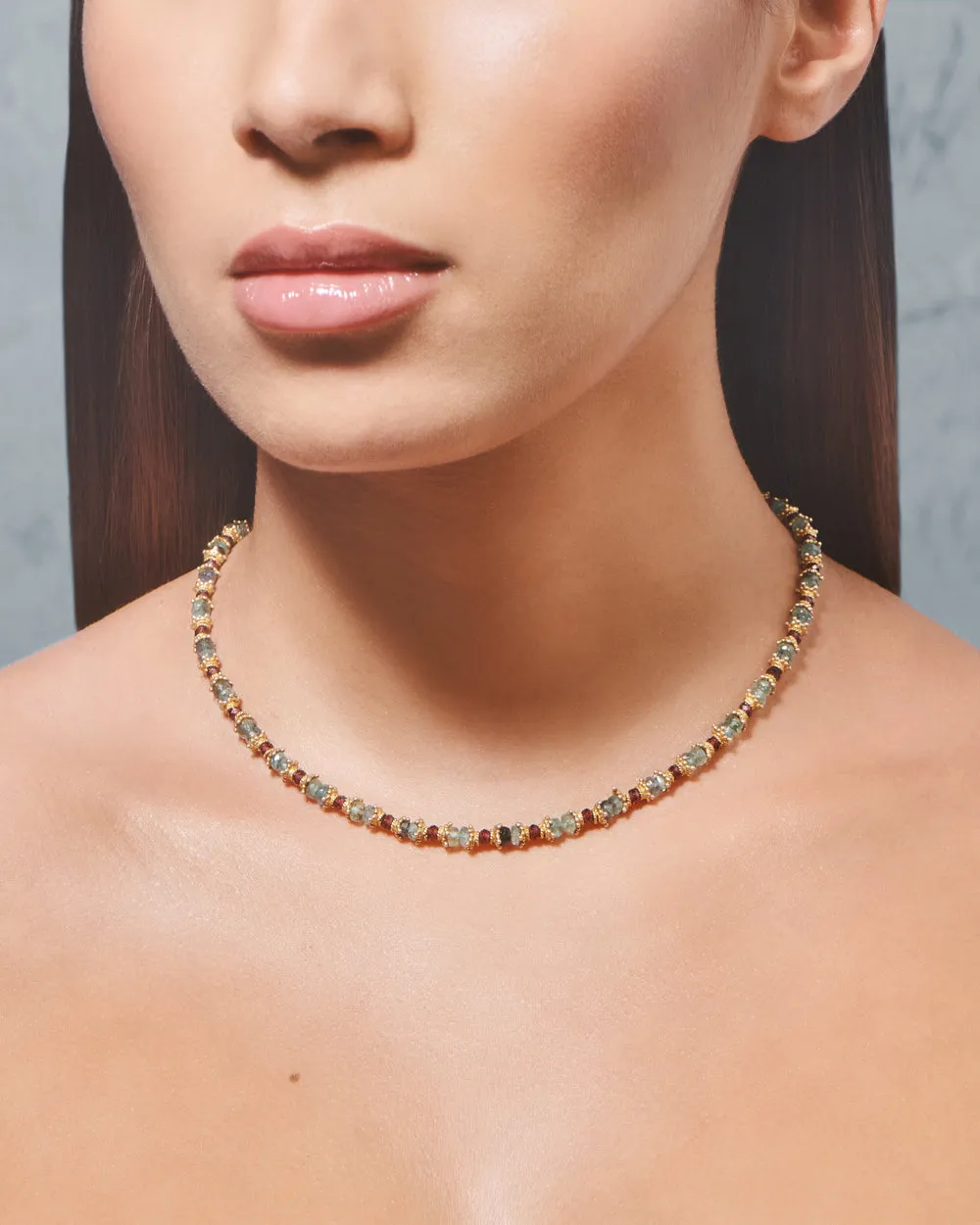 Tityaravy | Sriphala Tourmalines Necklace - Micron/Tourmalines/Grenat sold by Sister & Co product image thumbnail 2