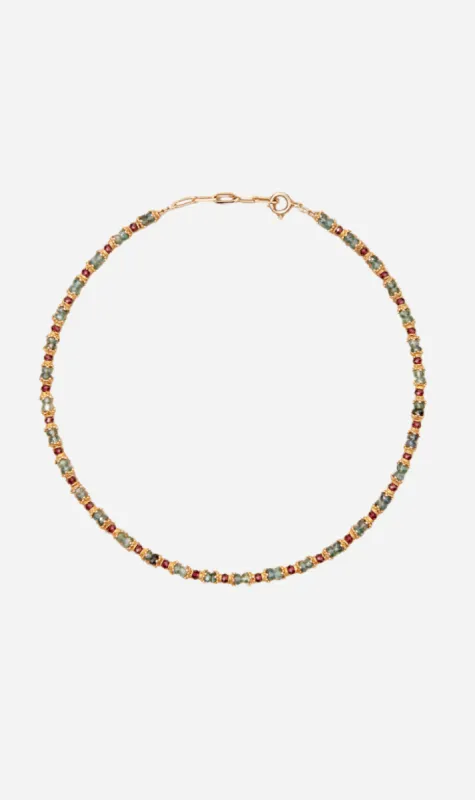 Tityaravy | Sriphala Tourmalines Necklace - Micron/Tourmalines/Grenat sold by Sister & Co