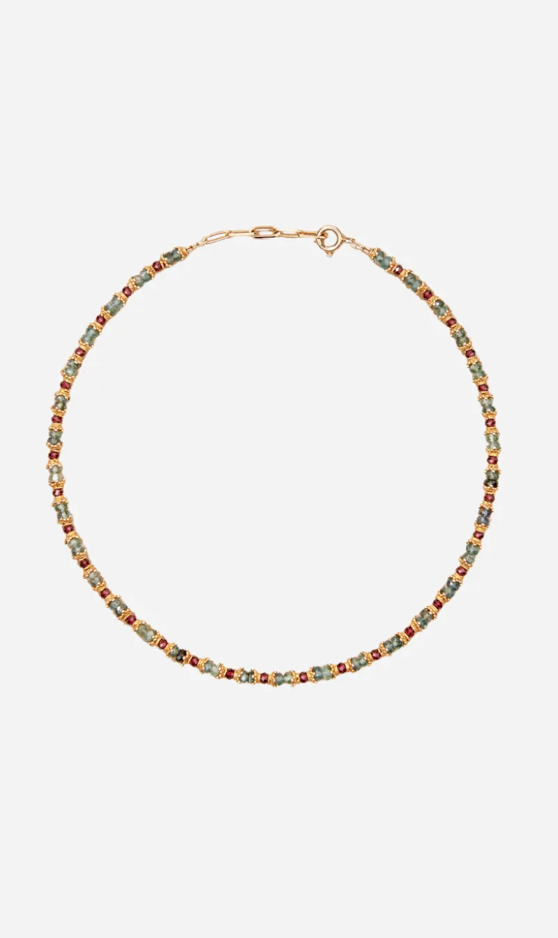 Tityaravy | Sriphala Tourmalines Necklace - Micron/Tourmalines/Grenat sold by Sister & Co