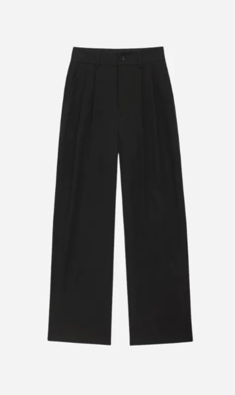 Anine Bing | Carrie Pant - Black Twill sold by Sister & Co