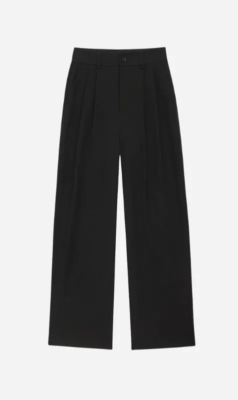 Anine Bing | Carrie Pant - Black Twill sold by Sisters & Co