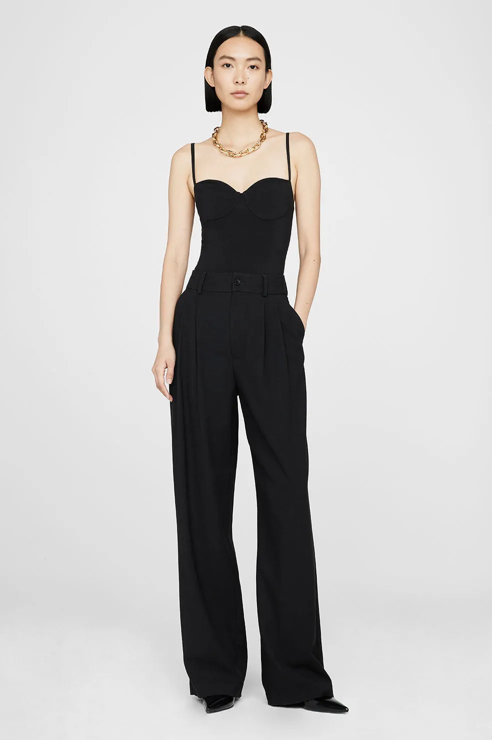 Anine Bing | Carrie Pant - Black Twill sold by Sisters & Co product image thumbnail 2