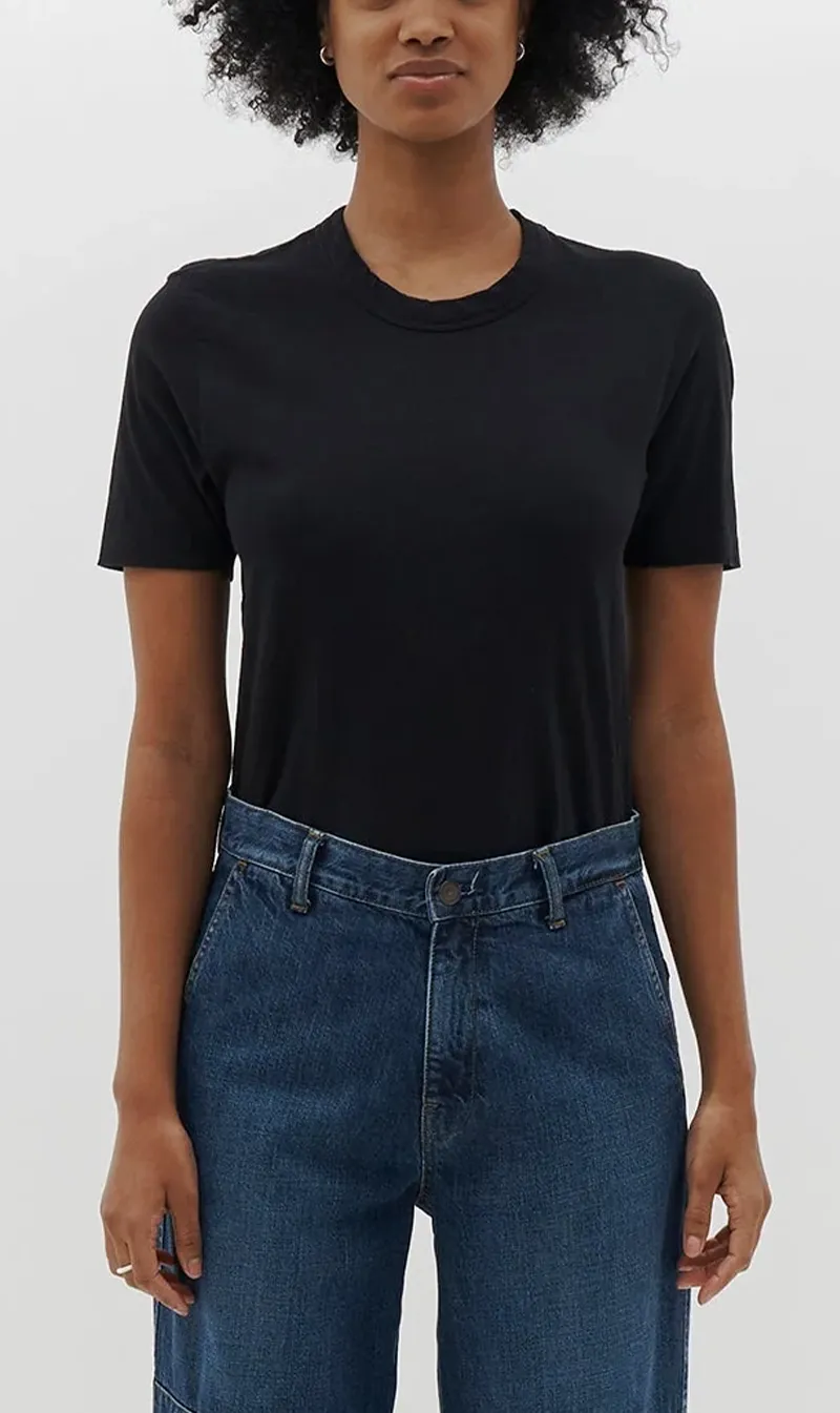 Bassike | Slim Heritage S/s T.Shirt - Black sold by Sister & Co