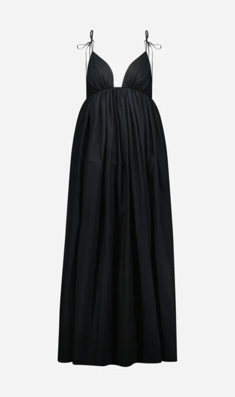 Caitlin Crisp | Esther Dress - Black Poplin sold by Sister & Co