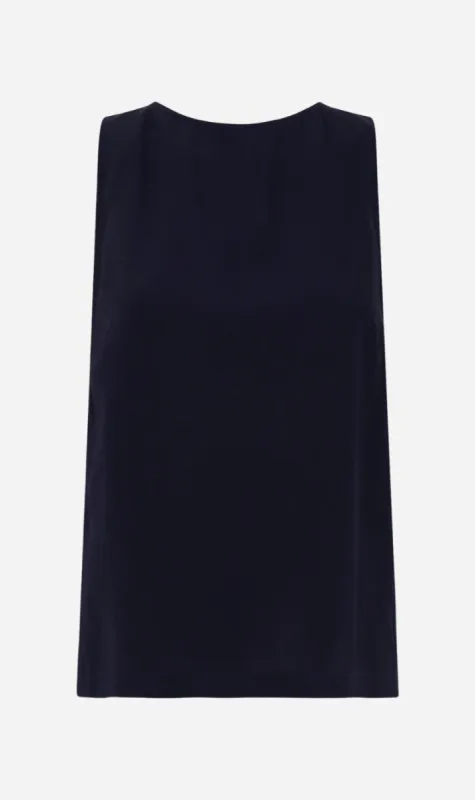 St Agni | Viscose Shell Top - Black sold by Sister & Co