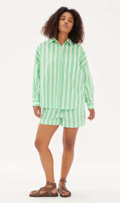 LMND | Chiara Classic Shirt - Verde/White sold by Sister & Co