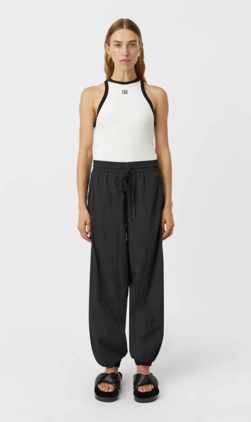Camilla and Marc | Nora Contrast Bind Tank - Soft White/Black sold by Sisters & Co