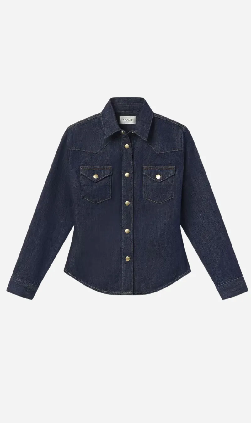 Frame Denim | Fitted Heritage Shirt - Rinse sold by Sister & Co