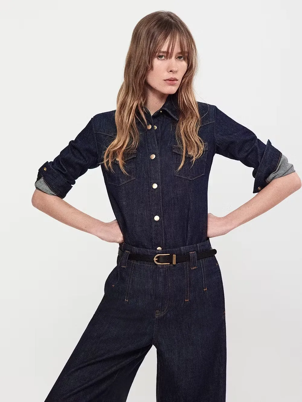 Frame Denim | Fitted Heritage Shirt - Rinse sold by Sister & Co product image thumbnail 2