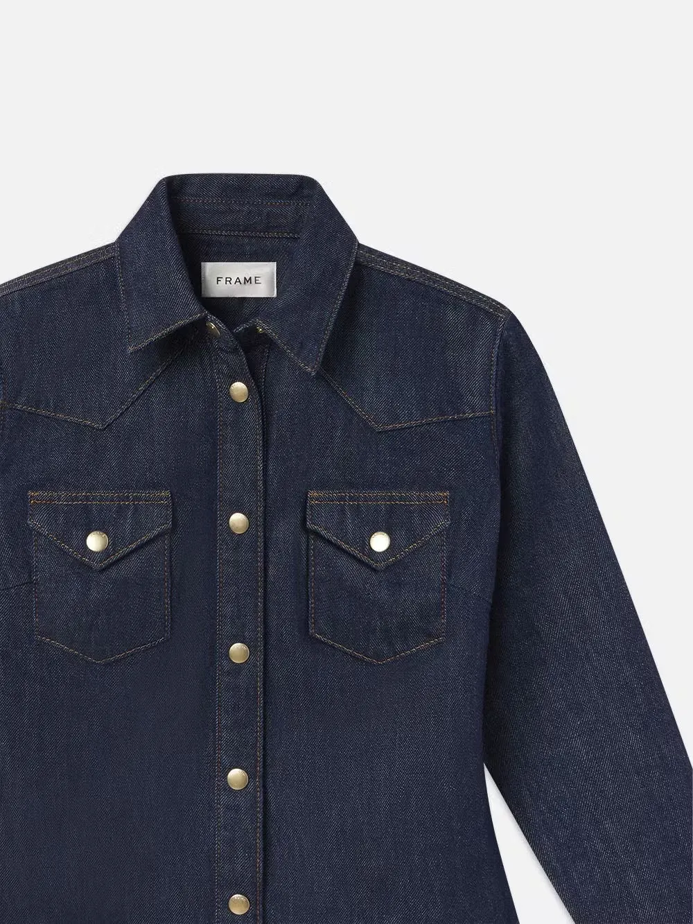 Frame Denim | Fitted Heritage Shirt - Rinse sold by Sister & Co product image thumbnail 3