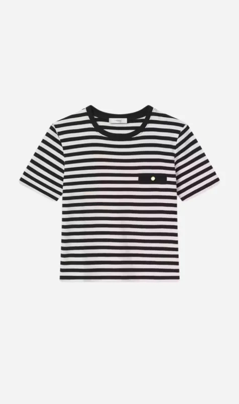 Frame Denim | Striped Pocket Tee - Black Multi sold by Sister & Co