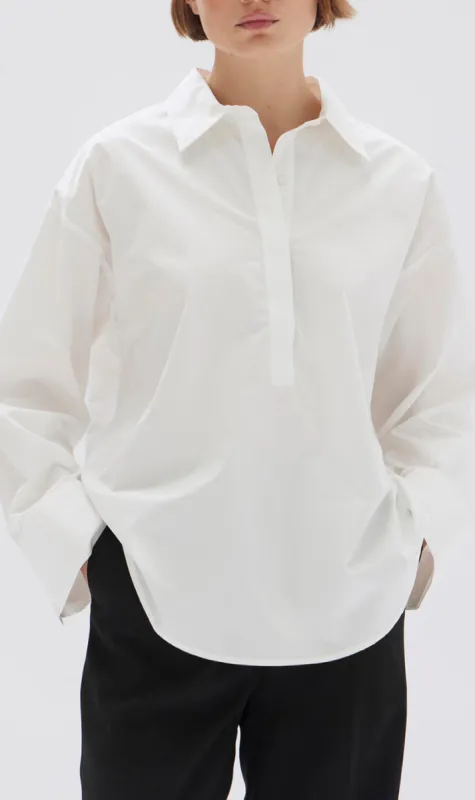 Assembly Label | Veronica Poplin Long Sleeve Shirt - White sold by Sister & Co