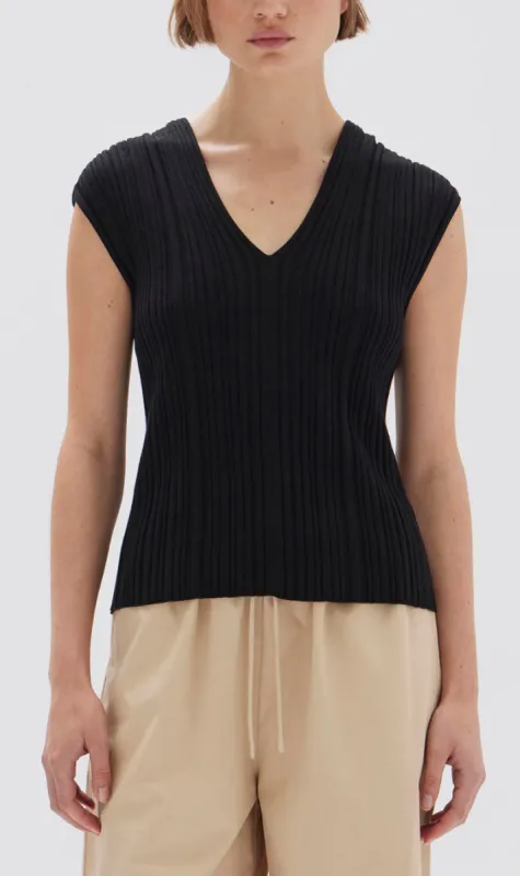 Assembly Label | Lottie Knit Tank - Black sold by Sister & Co
