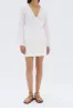 Assembly Label | Renee Linen Wrap Long Sleeve Top - White sold by Sister & Co