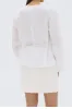 Assembly Label | Renee Linen Wrap Long Sleeve Top - White sold by Sister & Co
