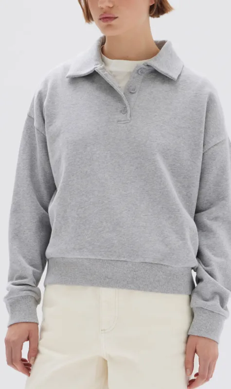 Assembly Label | Odille Jersey Polo - Grey Marle sold by Sister & Co