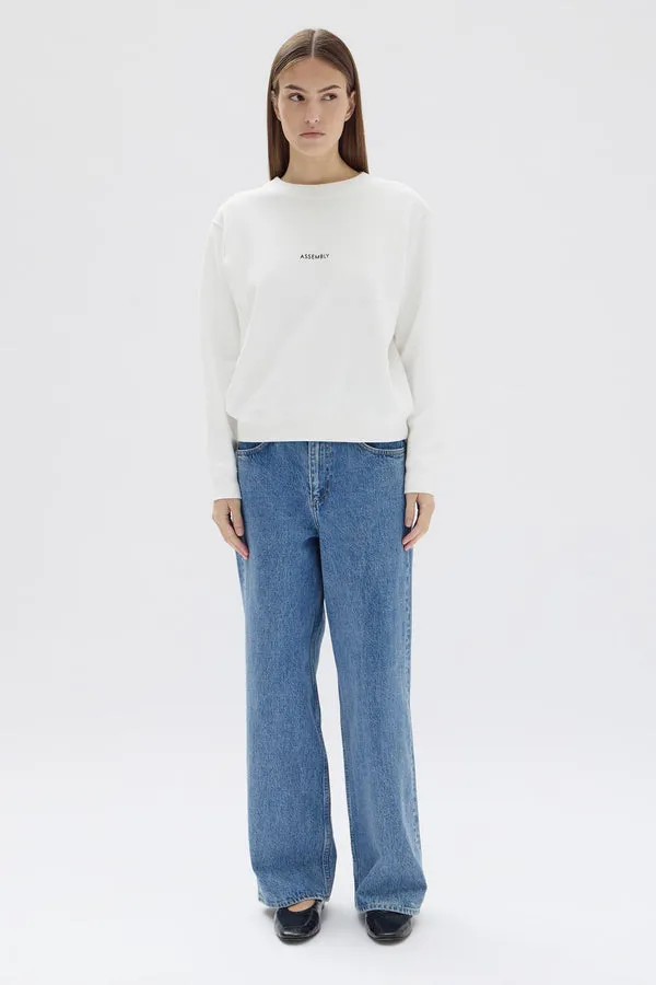 Assembly Label | Flocked Logo Fleece - Antique White/Black sold by Sister & Co product image thumbnail 3