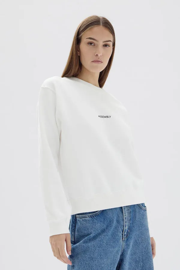 Assembly Label | Flocked Logo Fleece - Antique White/Black sold by Sister & Co product image thumbnail 4
